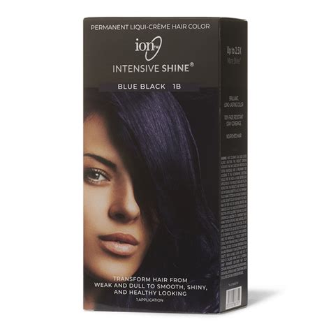 Ion Intensive Shine Hair Color Kit Blue Black 1b Hair Color Kit