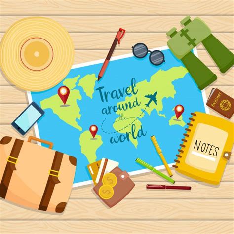 Viajar alrededor del mundo ilustración V Premium Vector Freepik