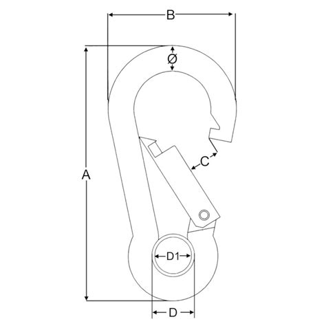 Standard Stainless Steel Carabiners No Eye Proboat Proboat