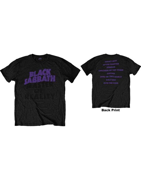 Black Sabbath Master Of Reality Album T Shirt Pop Music