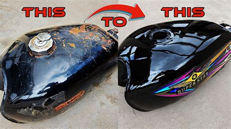 How To Paint Motorcycle Fuel Tank Fuel Tank Restoration Youtube