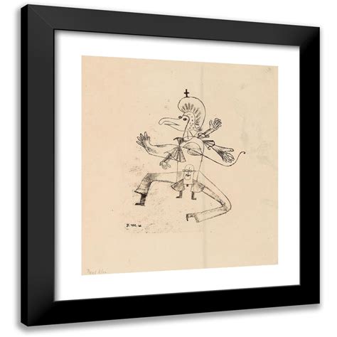 Paul Klee X Black Modern Framed Museum Art Print Titled Narretei