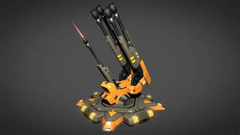 Sci Fi Flak Cannon - 3D Model by ZB3D