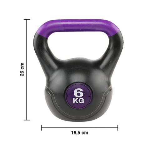 Atletis Kettlebell Pesa Rusa Cemento Color 6 Kg Negro