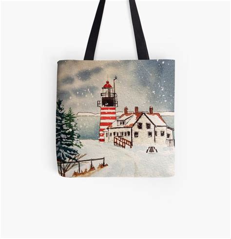 West Quoddy Head Lighthouse Tote Bag For Sale By John Ray Bags