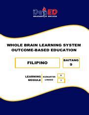 Q2W1 Fil Pdf WHOLE BRAIN LEARNING SYSTEM OUTCOME BASED EDUCATION