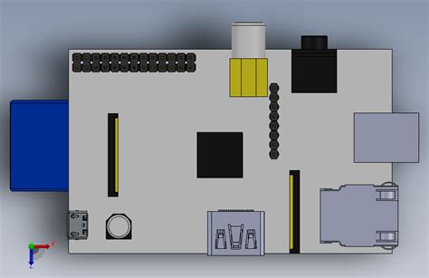 Y6692 树莓派 Raspberry Pi A Sw Stpsolidworks 2011模型图纸下载 懒石网