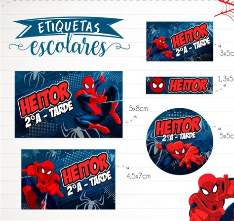 Top 32 Imagen Etiquetas Escolares Spiderman Abzlocal Mx