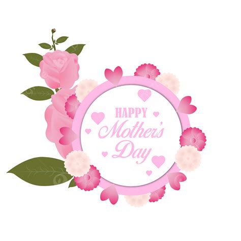 Happy Mother Day Vector Hd Png Images Happy Mothers Day With Flower