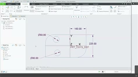 Creo Drafting Example Of Adding Dimensions From A Model YouTube