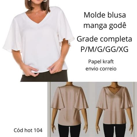 Molde Blusa Manga God Elo Produtos Especiais