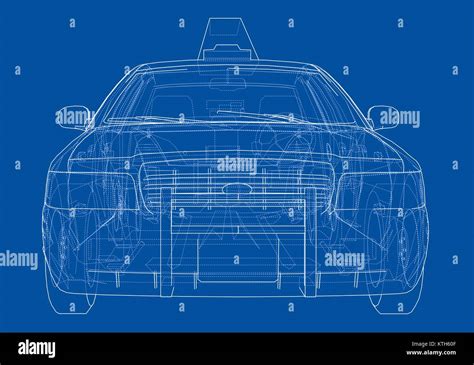 Taxi Outline Drawing Vector Stock Vector Image Art Alamy