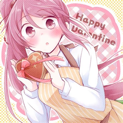 「happy Valentine バレンタインイラスト 創作 女の子イラス」ユズリ🌱skeb募集中！のイラスト