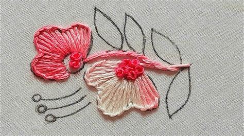 Hand Embroidery Designs Flower Design With Blanket Stitch French Knot