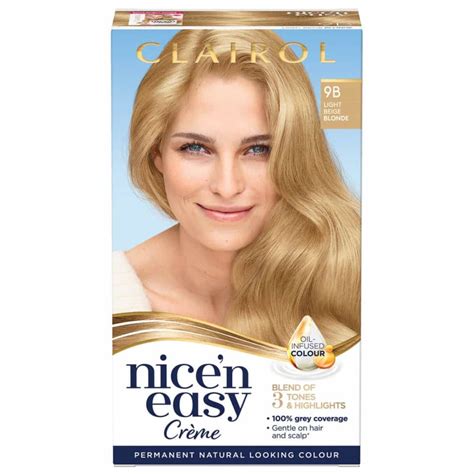 Clairol Nice N Easy Hair Dye 9B Light Beige Blonde Hair Care B M
