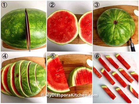 How To Cut Watermelon Into Triangles Sticks Or Cubes My Diaspora Kitchen