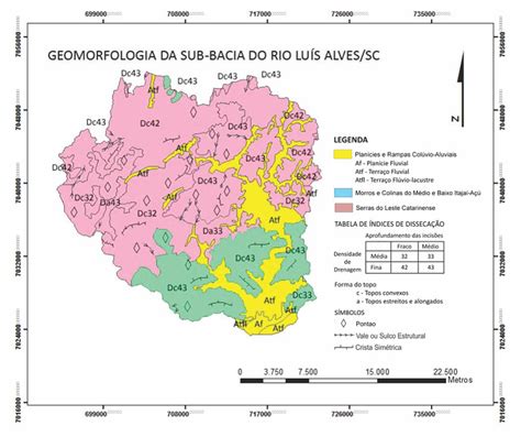 Mapa Geomorfológico Da Sub Bacia Do Rio Luís Alves Fonte Adaptado De