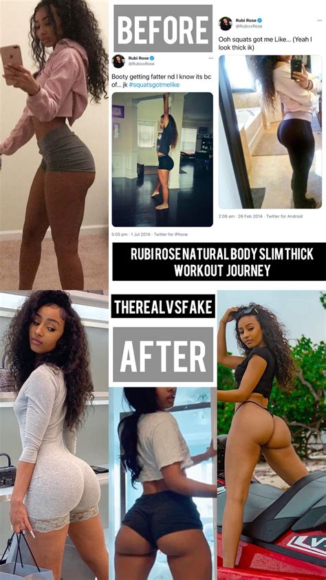 Rubi Rose Natural Body Slim Thick Workout Journey Slim Thick Body