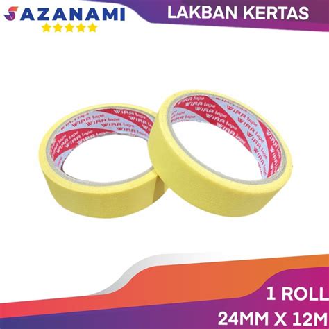 Jual Wira Tape Masking Tape 1 Inch 24mm X 12m Lakban Kertas Isolasi 1