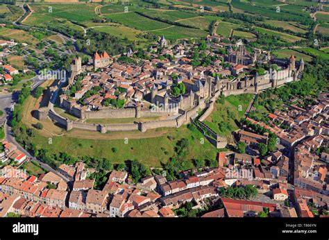 France, Aude, Carcassonne, the City (aerial view Stock Photo - Alamy