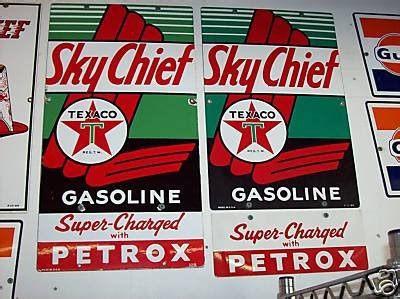 Vintage Texaco and Gulf gas pump signs | #45095560