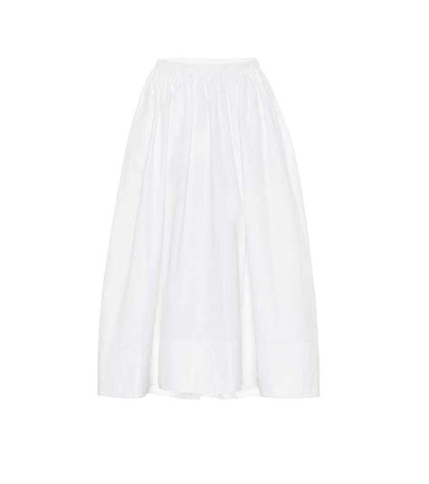 Buy JIL SANDER High Rise Cotton Poplin Midi Skirt At 30 Off Editorialist