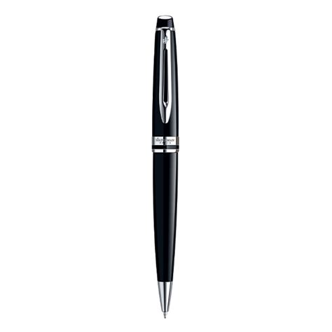 Waterman Expert Ballpoint Pen Lacquer Black Chrome Trim