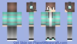 Light Blue Gamer Boy Minecraft Skin