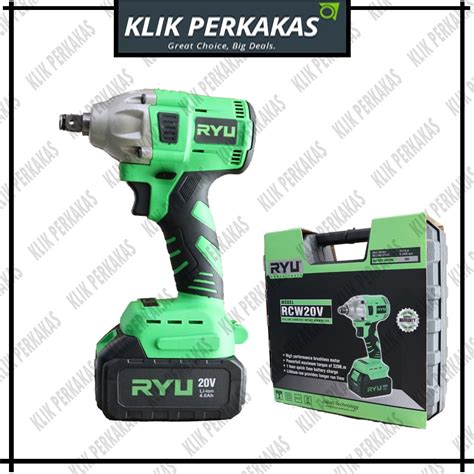 Jual Ryu Cordless Impact Wrench Rcw 20 V Pembuka Baut Baterai Rcw20v Shopee Indonesia