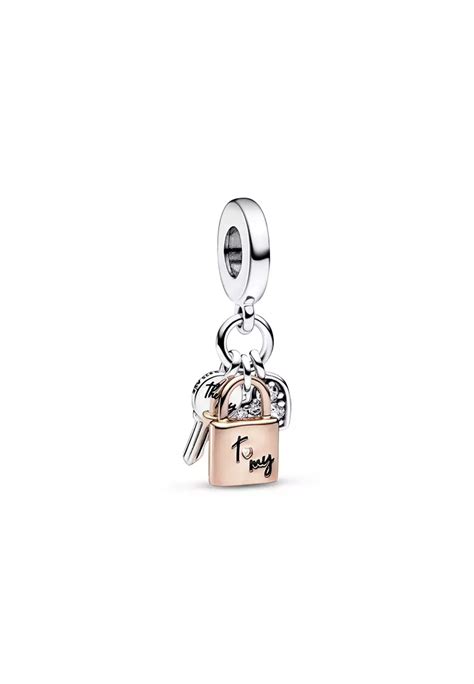 Buy Pandora Pandora Two Tone Key Padlock Heart Triple Dangle Charm