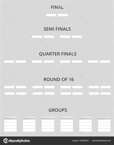 Vector Championship Bracket Football Other Sports Blank Template ...