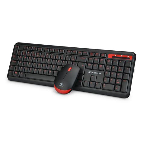 Teclado E Mouse Sem FIO C3 Tech K W100bk Preto