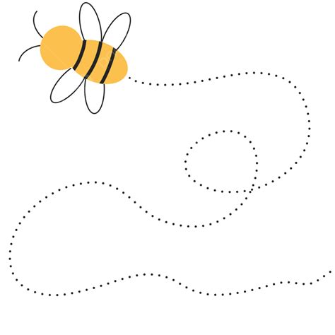 Flight Path Png Image Bee Flight Path Dotted Yellow Bee Flight Path