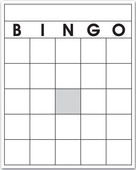 5x5 Blank Bingo Cards Printable