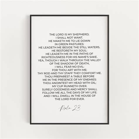Kjv The Lord Is My Shepherd
