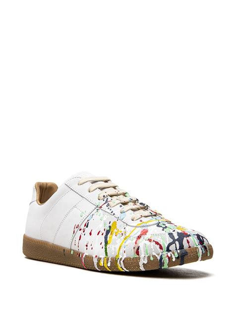 Maison Margiela Replica Paint Sneakers Weiß Farfetch Li