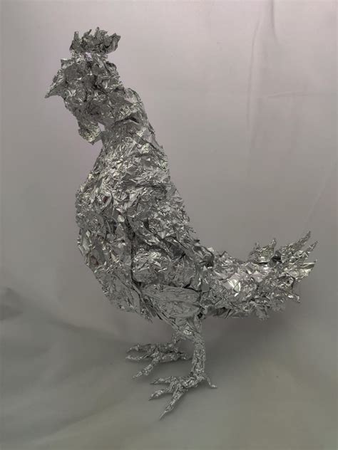 Chicken - Aluminum Foil Sculpture by TheFoilGuy on DeviantArt