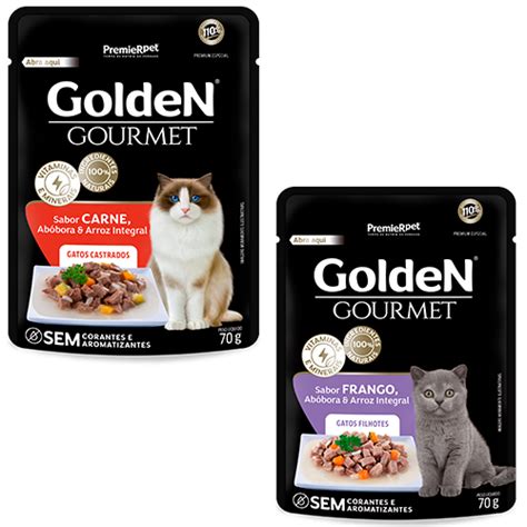 Linha Úmida GoldeN Gourmet para Gatos PremieRpet