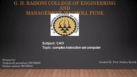 Complex Instruction Set Computer Ppt Ppt Free Download