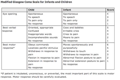 Glasgow Coma Scale Printable