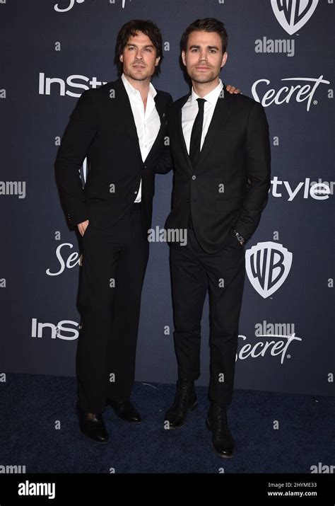 Ian Somerhalder And Paul Wesley At The Instyle And Warner Bros Golden