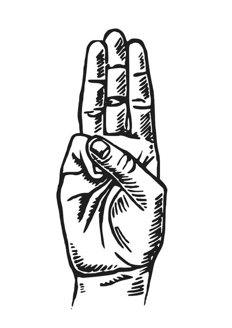 Hand Making Scouts Sign Transparent Png Stickpng