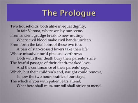 PPT Prologue To Romeo And Juliet Act 1 PowerPoint Presentation Free