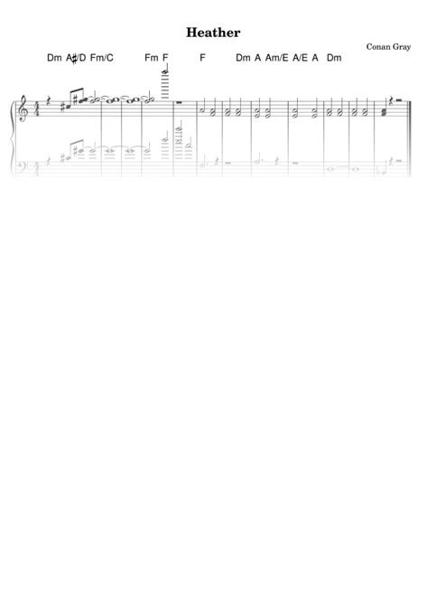 Heather Partitura Fácil Para Piano Em Pdf La Touche Musicale
