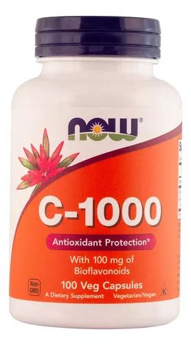 Vitamina C 1000mg Bioflavonoides Now Foods 100 Cápsulas