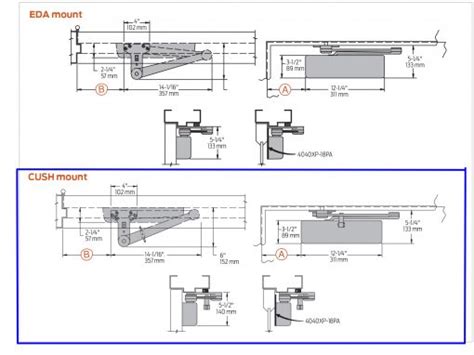 LCN Door Control 4040XP CUSH – Door closer with Built in Stop – Aluminum Finish - DD Hardware