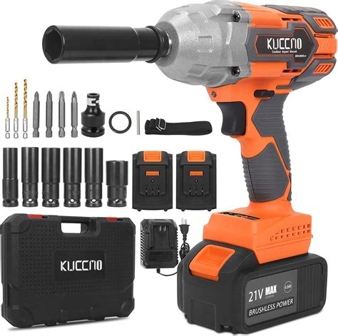 Kuccmo V Cordless Impact Wrench Kit Max Torque Ft Lbs Nm