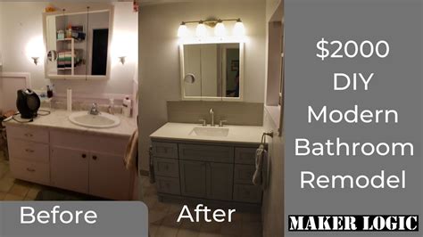 DIY Bathroom Remodel On A Budget Start To Finish Six Days In 20