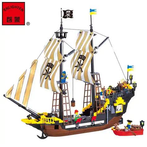 Enlighten Pirate Series Adventures Pirate Ship Building Blocks Boat