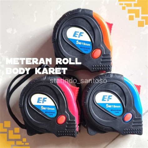 Jual METERAN ROLL BODY KARET 3m 5m Autostop Autolock Selflock 3 5 Meter